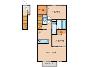 D-room保津の物件間取画像